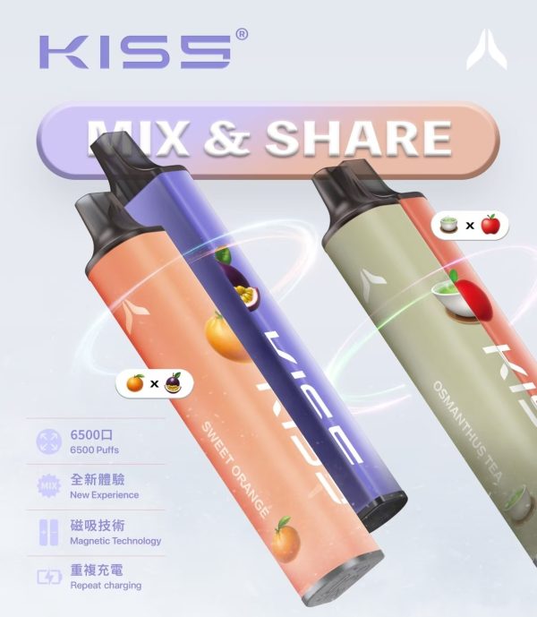 凱斯KISS 6500口 拋棄式電子煙 口味隨心混搭 可充電：圖片 3